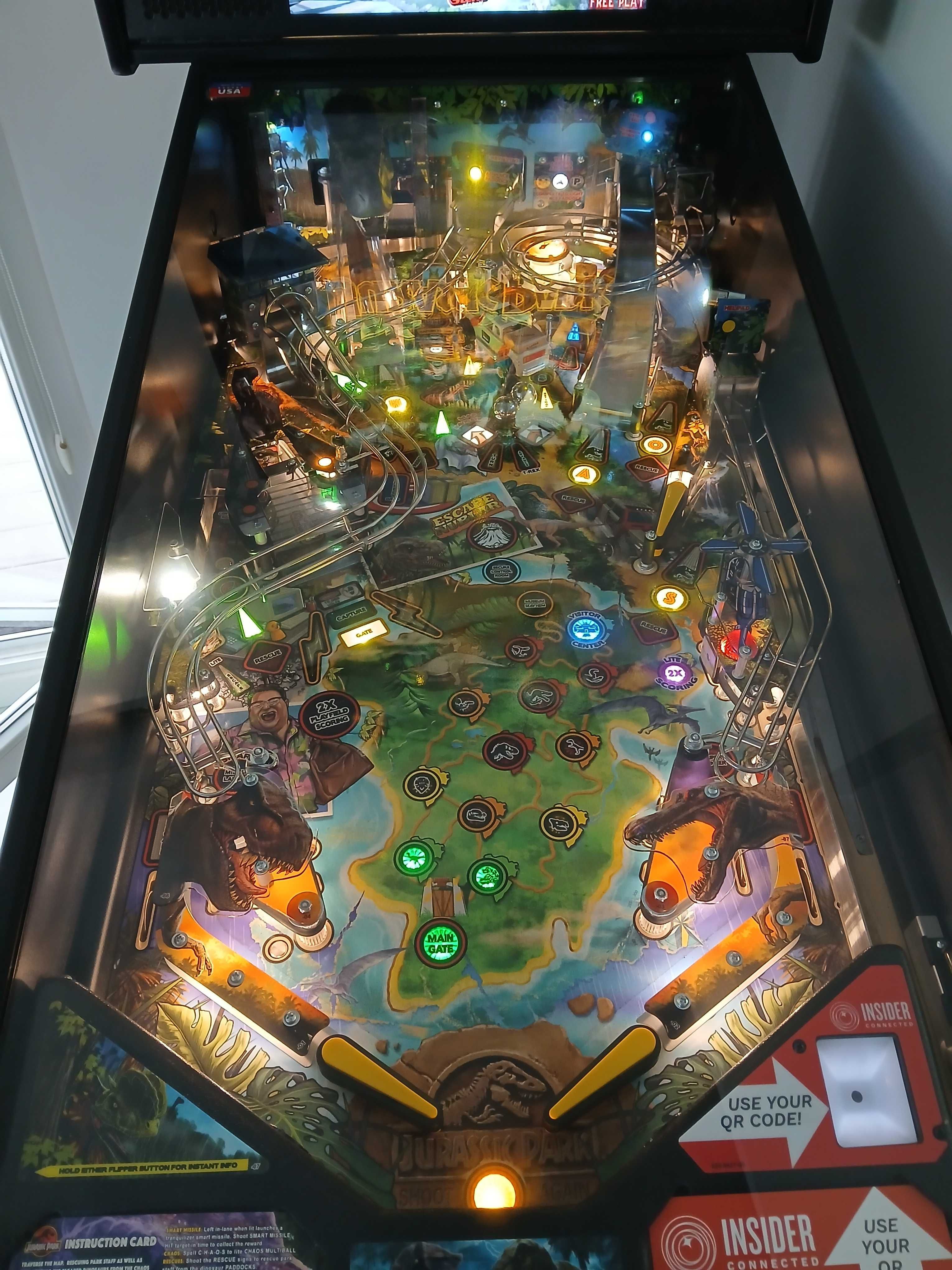Flipper Fliper Pinball Jurassic Park Pro Jak Nowy