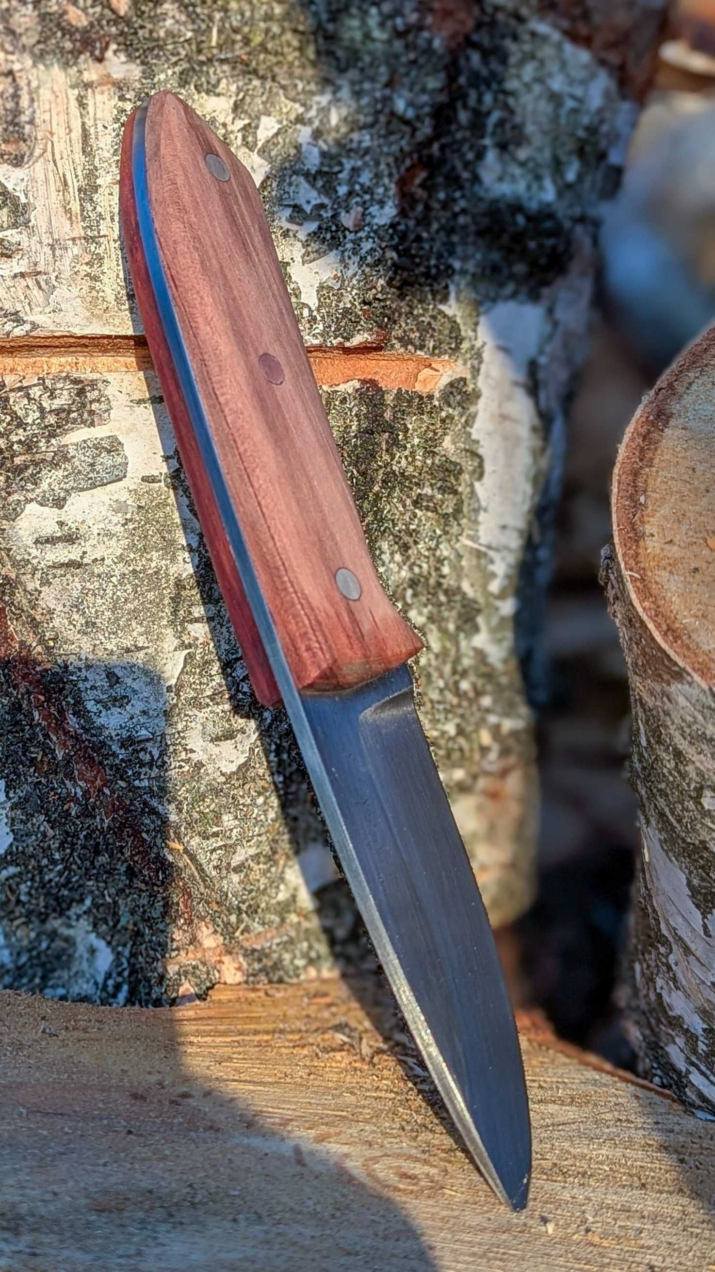 Nóż myśliwski survivalowy ręcznie robiony custom knife pochewka | D2