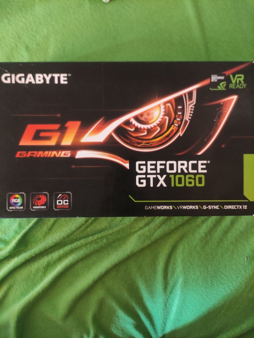 Видеокарта gigabyte g1 gtx1060 3gb custom ( с коробкой )