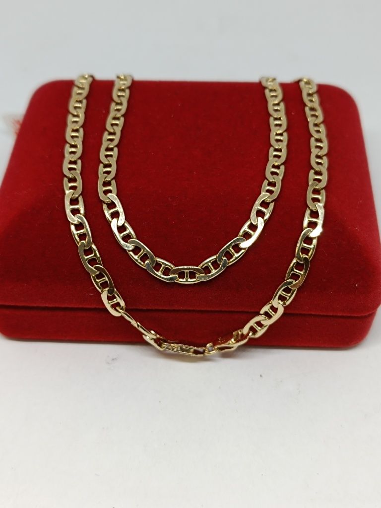 Złoty łańcuszek splot Gucci dł.52cm, złoto próby 585