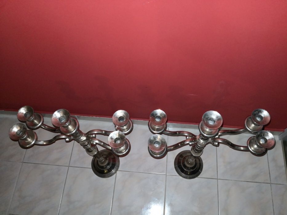 świecznik świeczniki 5-cio ramienne lata 30-40 antyki