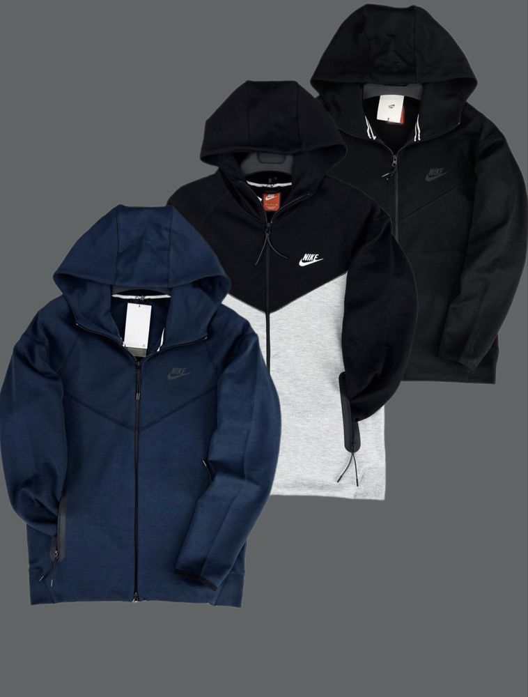 Зіп худі Nike Tech Fleece 2024 | кофта Найк Теч Фліс нова | худі Nike