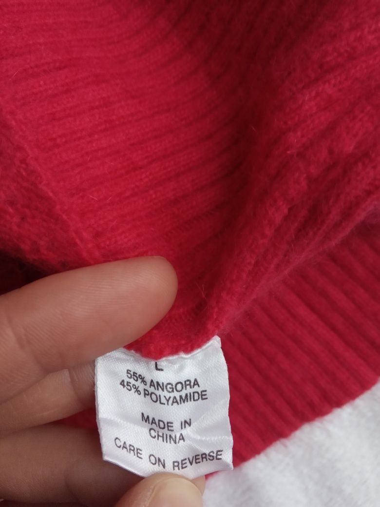 Sweterek kopertowy angora L