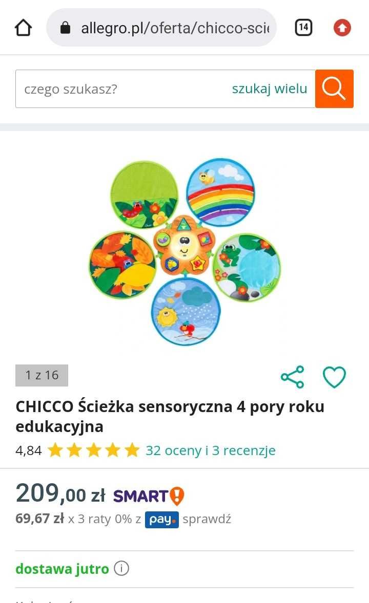 Ścieżka sensoryczna Chicco 4 pory roku dla niemowlaka