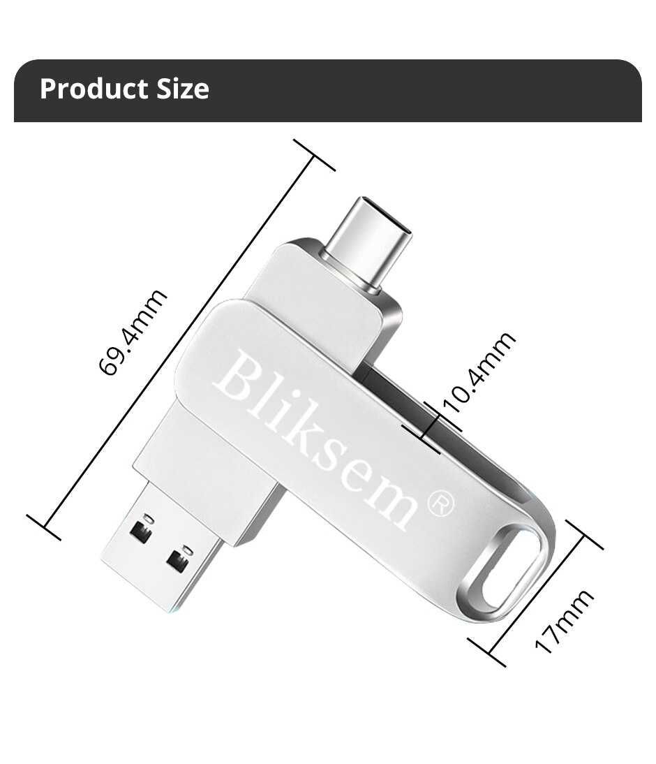 Pendrive USB/ USB C, 64GB