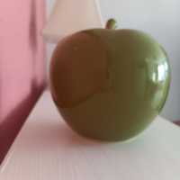 Piękne jabłko ceramiczne apple zielone figurka błyszczące bibelot