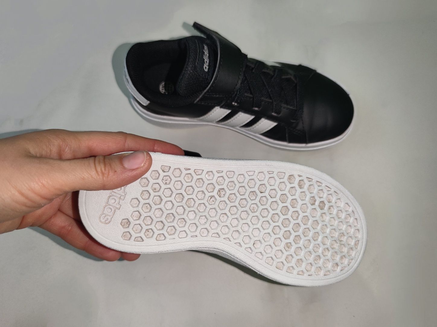Черные кеды кроссовки Adidas GRAND COURT 28 (17,5см)