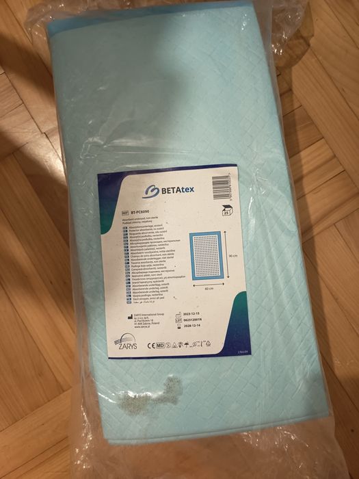 Podkłady higieniczne.