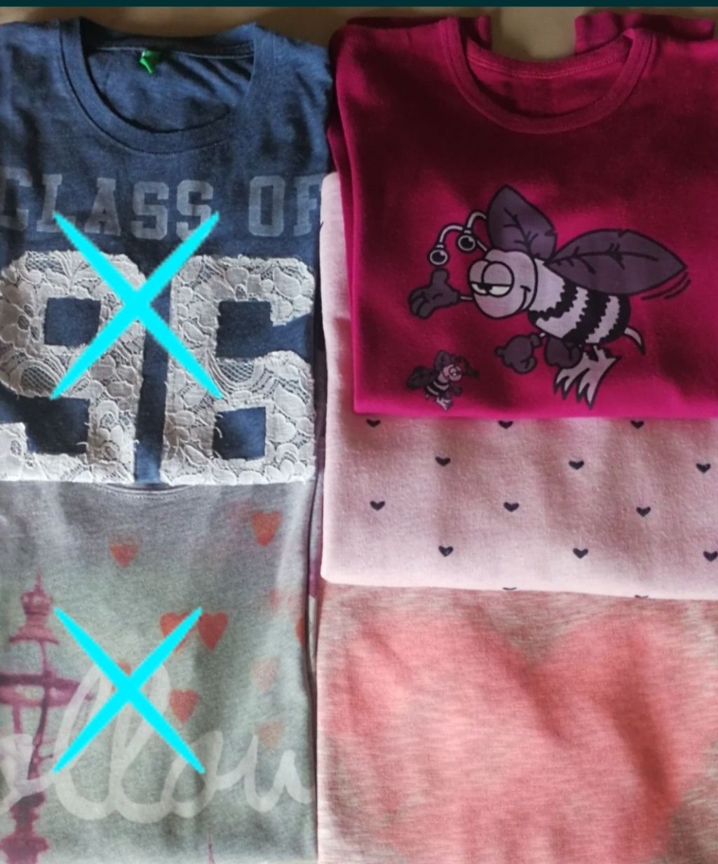 5 Blusas Benetton Zara Bershka 12 Anos Menina