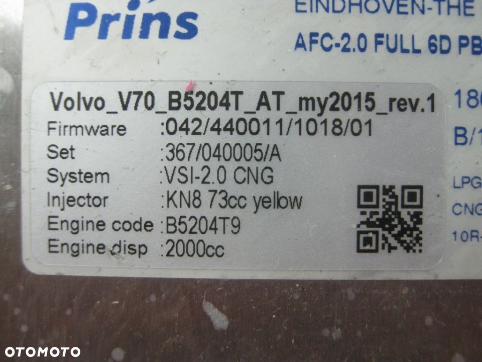KOMPUTER VOLVO PRINS V70 2.0 T CNG B5204T9 12-16 R