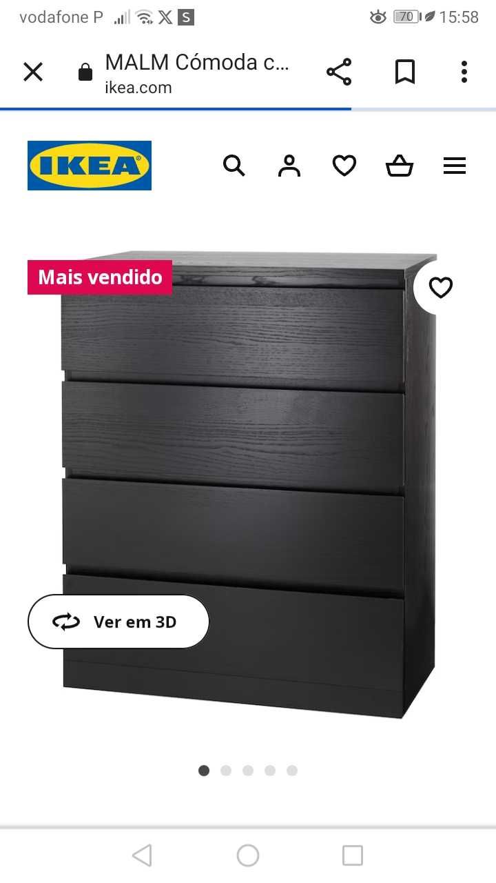 Comoda Malm, 4 gavetas