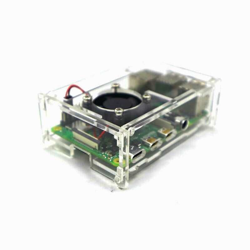 NOVO - ELECROW Caixa Raspberry Pi 4 / 4B + Ventoinha | Fan