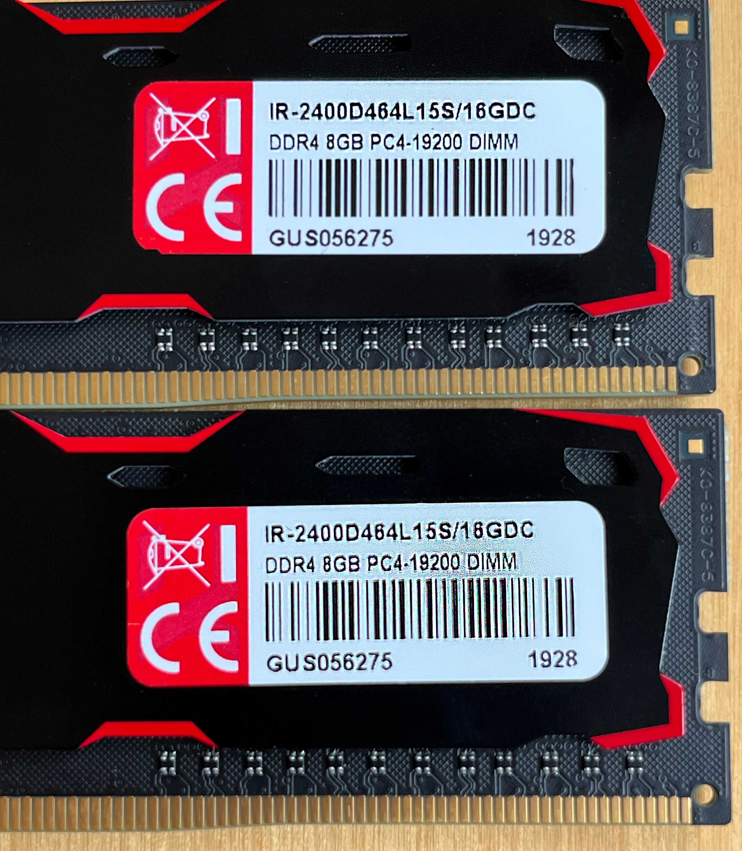 GOODRAM Pamięć RAM DDR4 16GB GWARANCJA IR-2400D464L15S/16GDC PC4-19200