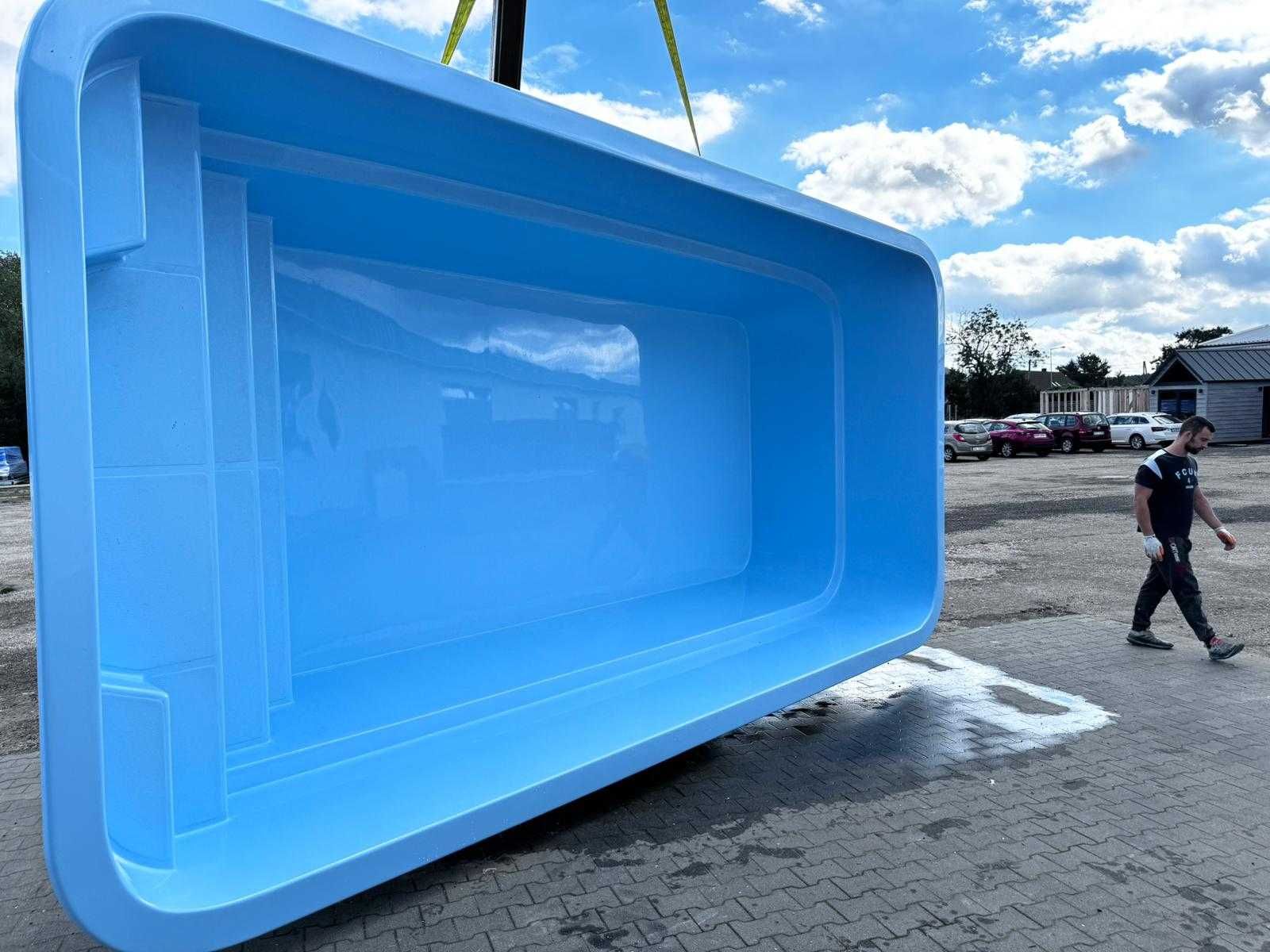 PROMOCJA!Basen poliestrowy SARAGOSSA 8 m x 3 m x 1,5 m z osprzętem!!