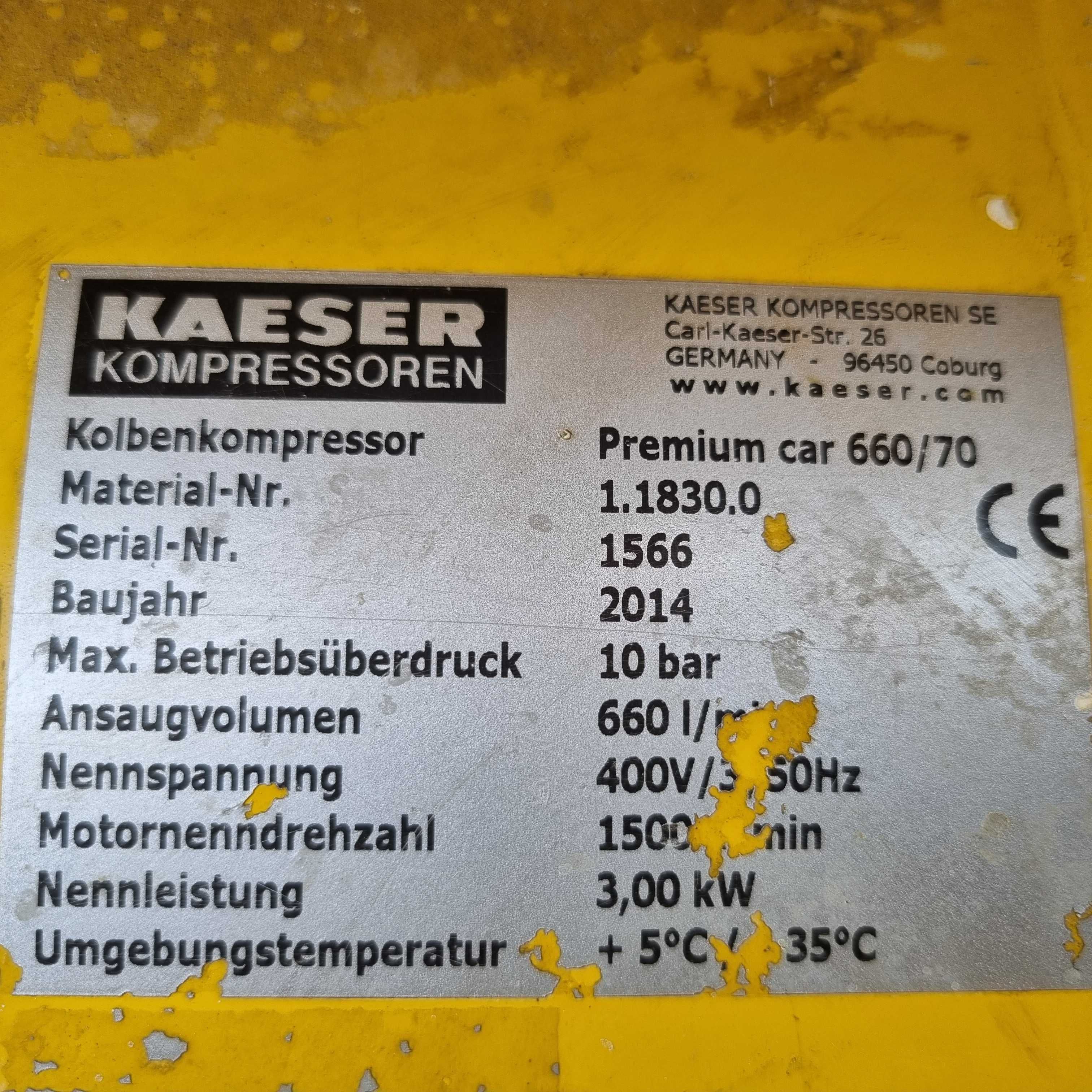 KAESER 660/70 Kompresor 660L/min Idealny Stan z Norwegii Tanio 2014r