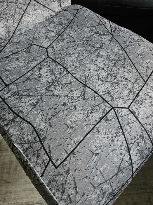 Pokrowce na krzesła elastyczne 4 sztuki wzór szary