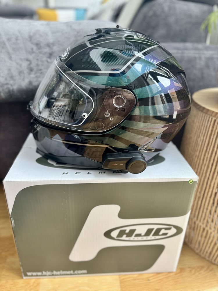 Kask Szczękowy Kameleon HJC S IS-17 Pinlock + Interkom MaxTo M2
