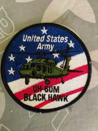 Nowa !!! Naszywka USA UH - 60 M Black Hawk 9,5 cm średnica
