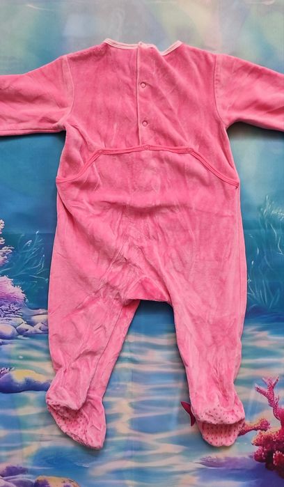 Disney Pajac Piżama Rampers Śpiochy z klapą na pupie r. 12mies