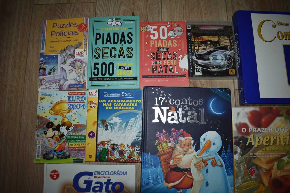 Diversos Livros, Jogo de PS3 Midnight Club e brinquedos de criança