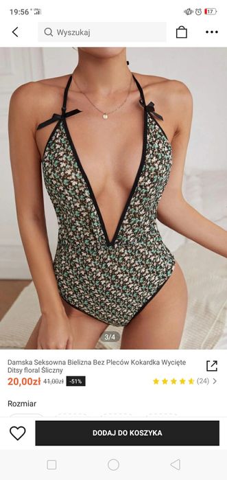 Piżama nocna body Shein