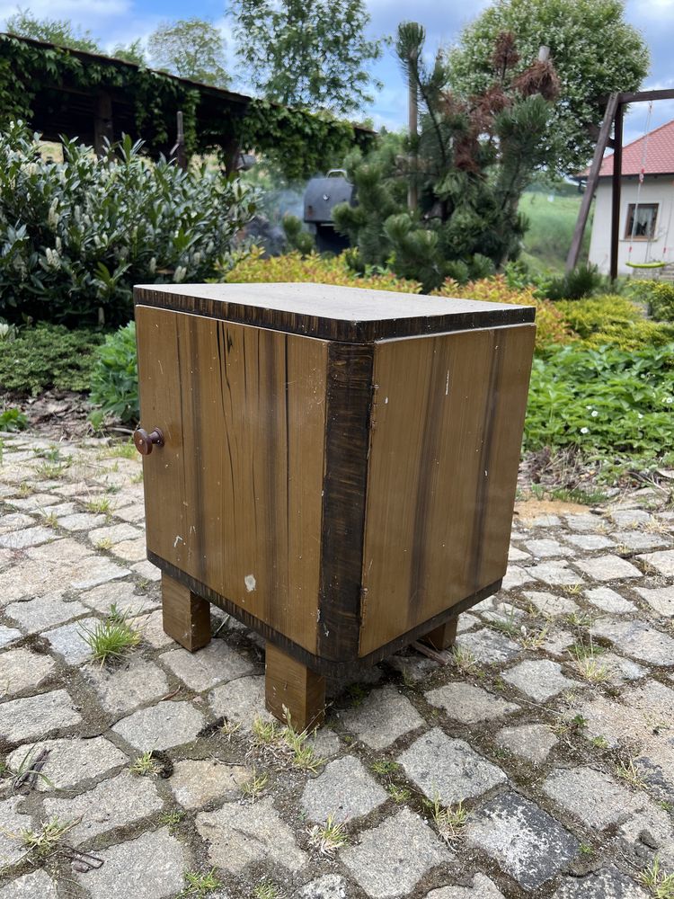 Szafka nocna PRL vintage retro stolik nocny