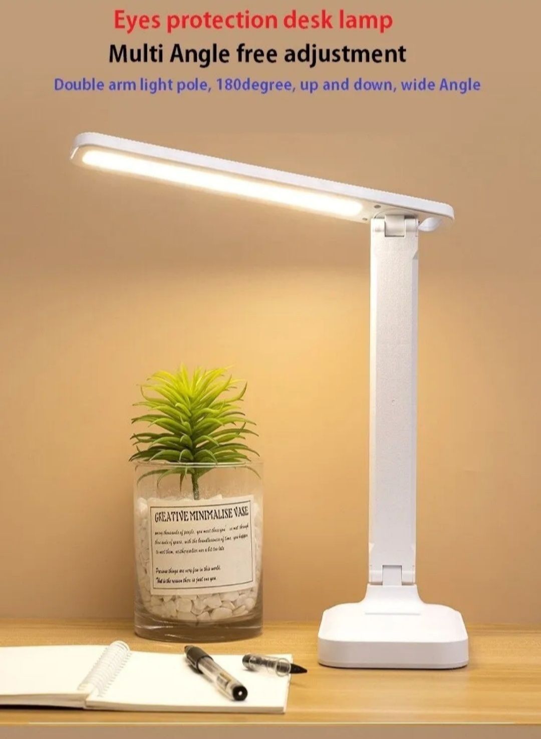 Лампа настільна Акумуляторна LED lamp, USB, 3-режими світла