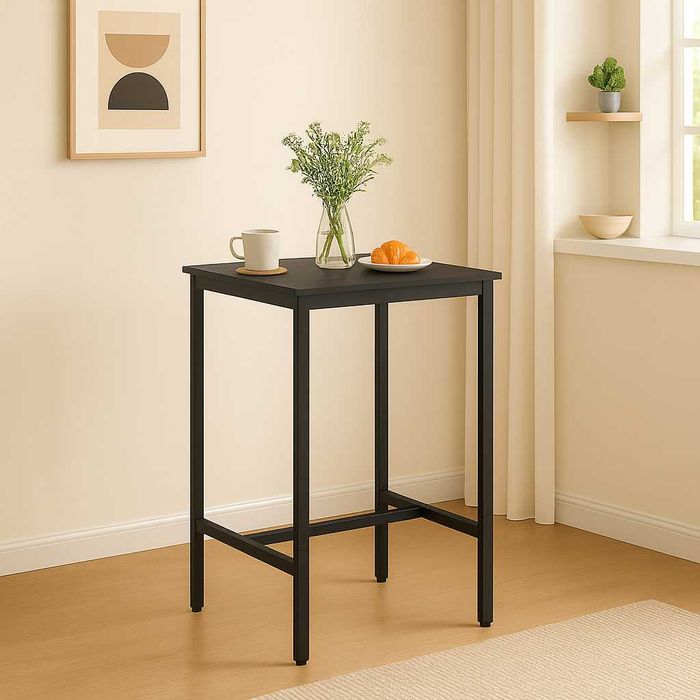 Stolik stół śniadaniowy kuchenny barowy wysoki ze stalowym stelażem