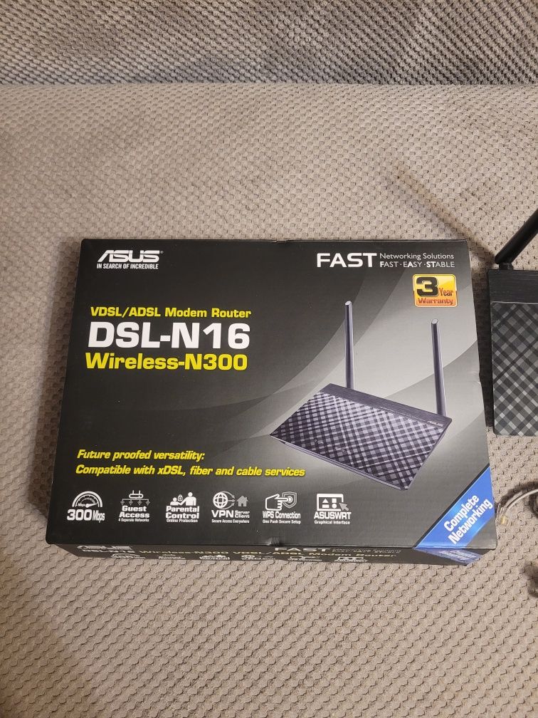 Router bezprzewodowy Asus DSL-N16 300 Mbps 2.4 GHz