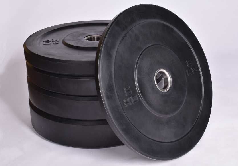 Talerze Olimpijskie w Pełnej Gumie Stal Nowe Siłownia Obciążenie