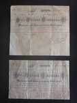 DOCUMENTOS Séc. XIX 2 Notas Venda muito antigas Inglaterra 1898 e 1900