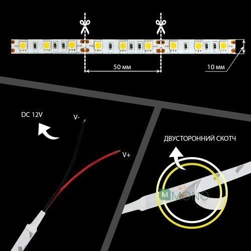 250гр- 5 метров Светодиодная лента 5050-60LED