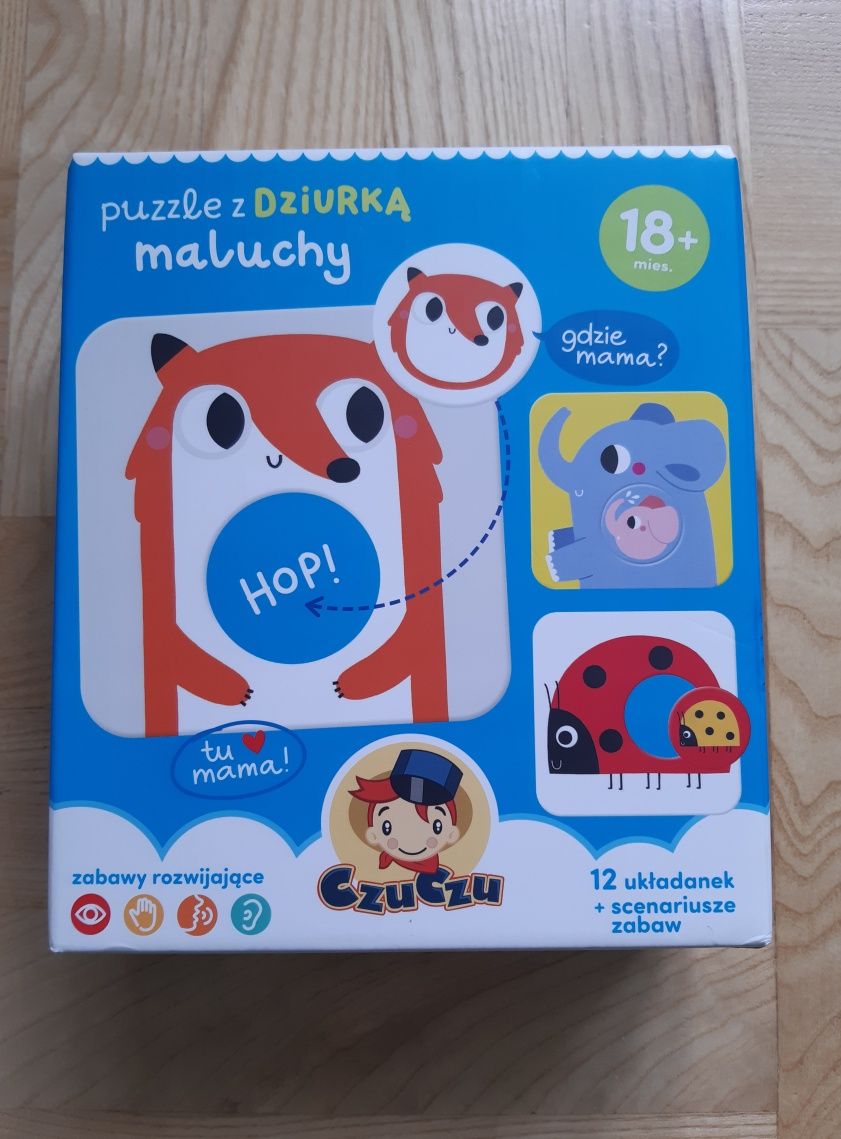 Nowe czuczu puzzle z dziurką maluchy 18m+