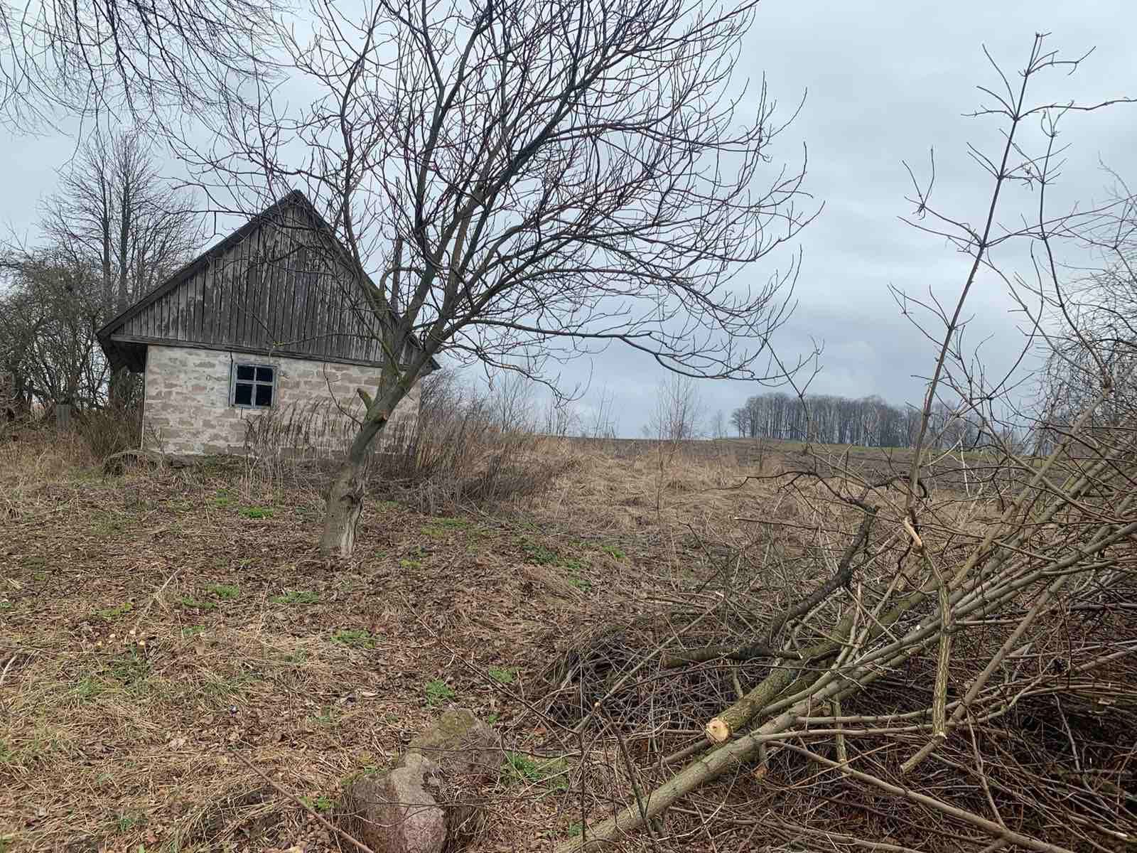 Хата, сарай з землею