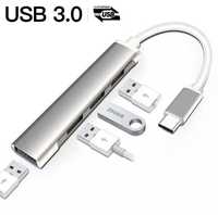 Tipo c extensor hub docking station usb c 4 em 1 splitter usb 3.0