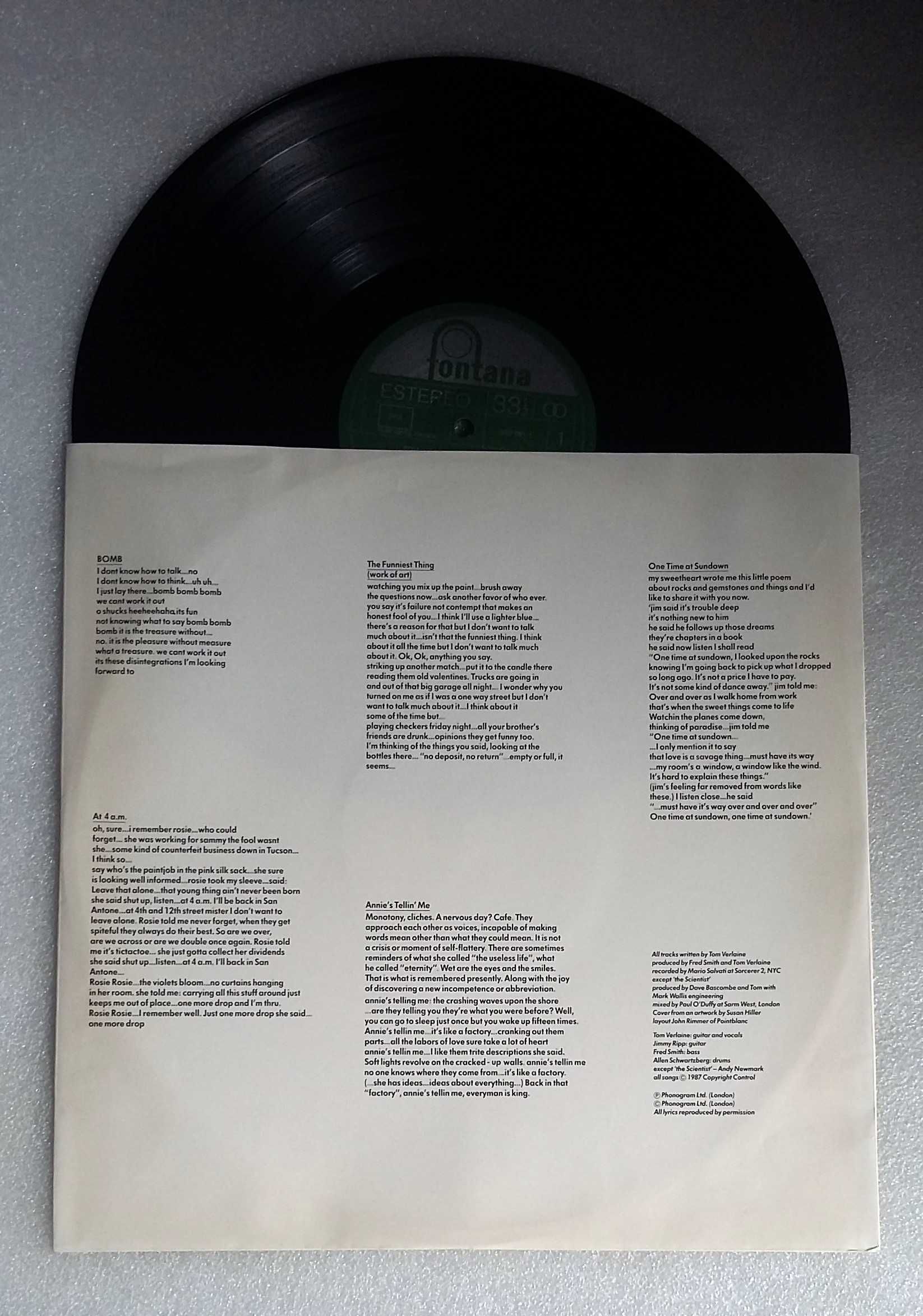 Tom Verlaine - Flash Ligth  LP