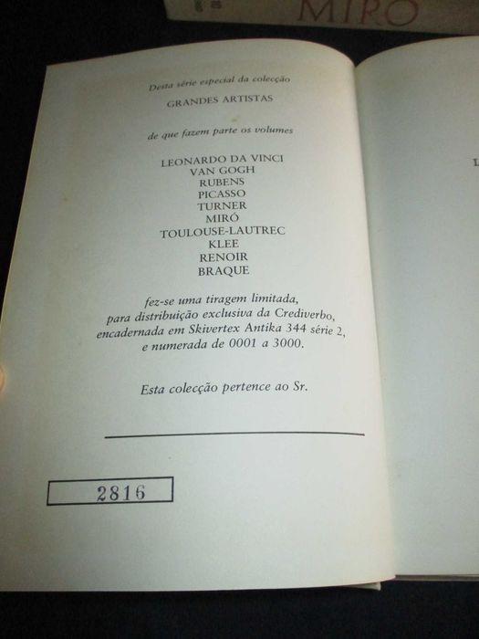 Colecção Grandes Artistas Verbo Especial 10 volumes