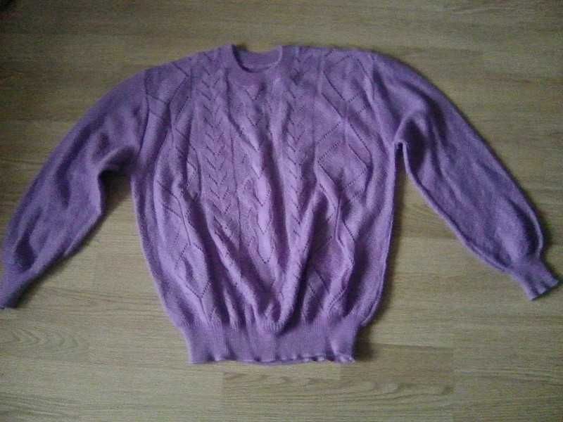 sweter cienki liliowy 40