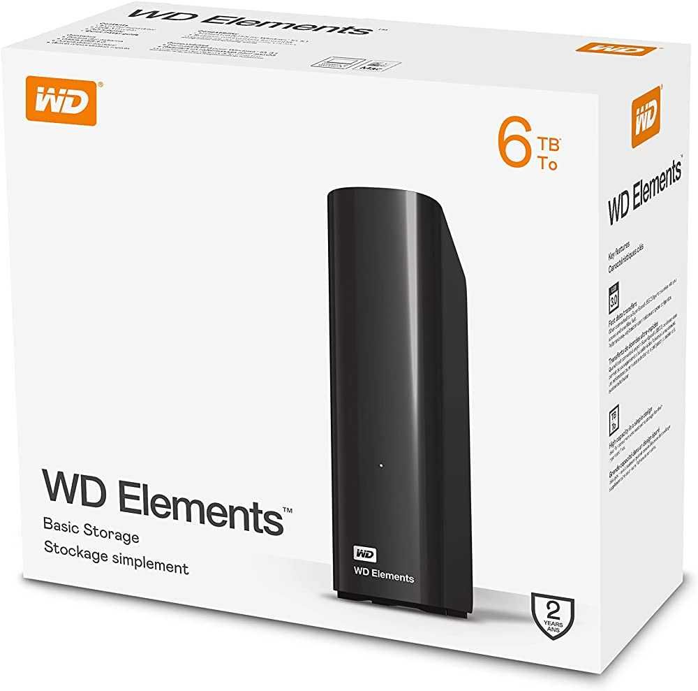 Disco Externo WD Elements 6TB como novo