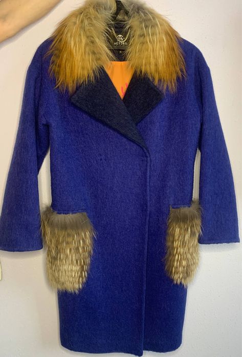 Пальто шерсть песец
