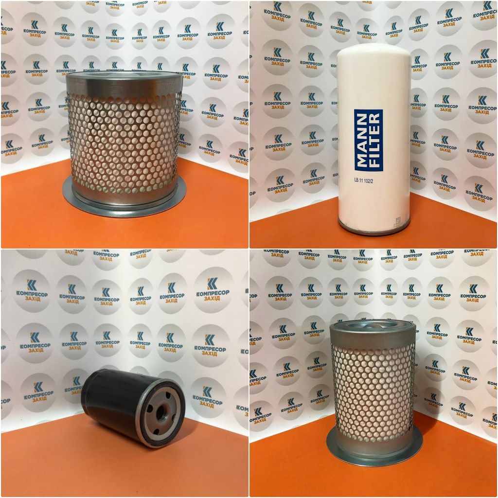 Фільтр повітряний, фільтр масляний, фільтр-сепаратор для компресора