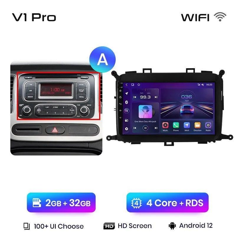 Radio Nawigacja Kia Carens 2013 - 2018 - Carplay, Android 2GB 32GB
