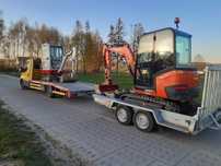 Wypożyczalnia minikoparki , wynajem Volvo, Kubota , Takeuchi, Janmar