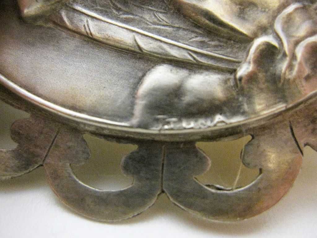 antiga placa de Anjo da Guarda em prata portuguesa-contrastada *