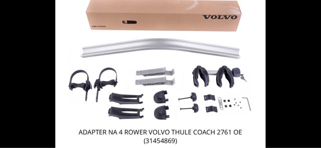 Adapter na 4 rower Volvo Thule Coach 276 Bagażnik Na Hak 4 Rowery