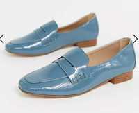 Sapatos rasos azul tacão pequeno - ASOS