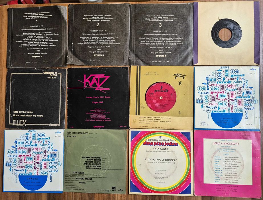 Płyty winylowe single, 23 szt., Muza, Pronit, Tonpress, po 2 zł gratis