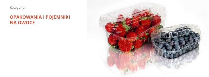 Pojemnik na 1kg owoców - opakowania na truskawkę, borówkę WYSOKI 11cm