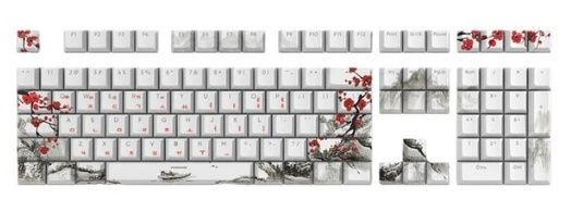 Кейкапи для механічної клавіатури. DYESUB Keycaps Plum Blossom Keycap