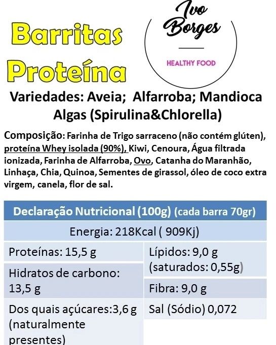 Barrinhas saudáveis de proteína sem glúten